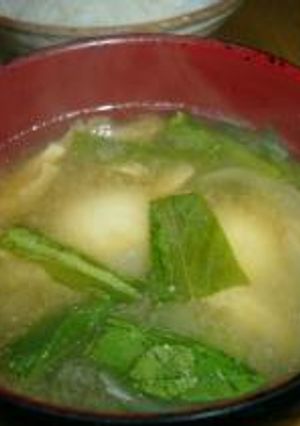 みぶ菜と里芋の味噌汁-レシピのメイン写真