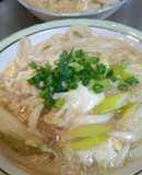 タラコと卵のふわふわねぎうどん。