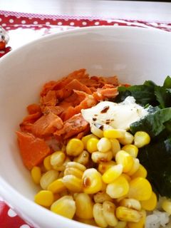 鮭とわかめの混ぜご飯-レシピのメイン写真