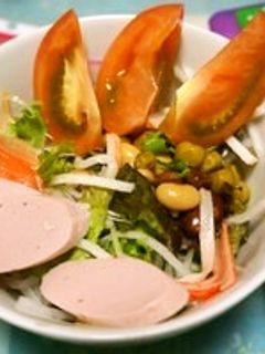 海鮮と豆の和風サラダ-レシピのメイン写真