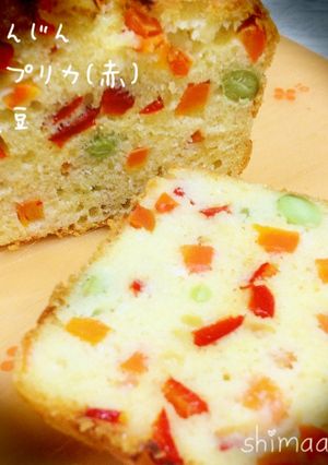混ぜるだけ！簡単＊彩り野菜のケーク・サレ-レシピのメイン写真