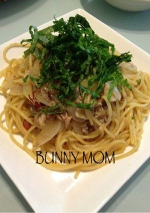 鯖水煮缶と玉ねぎの和風パスタ-レシピのメイン写真