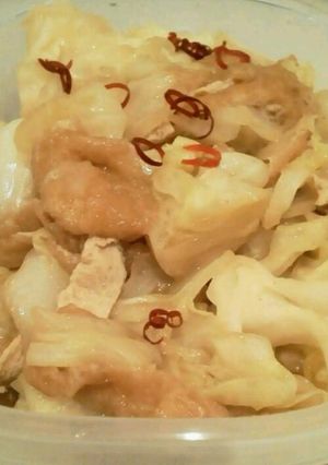 キャベツと油揚げの柚子コショウ煮☆-レシピのメイン写真