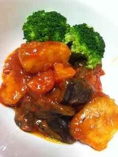 ナスと鶏胸のトマト煮込み♡パスタにも-レシピのメイン写真