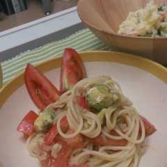トマトとアボカドの冷製パスタ-レシピのメイン写真
