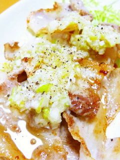 ねぎ塩だれでさっぱり!豚ばら薄切り焼き肉-レシピのメイン写真