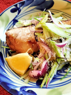 セロリとぶりの塩昆布チーズサラダ♪-レシピのメイン写真