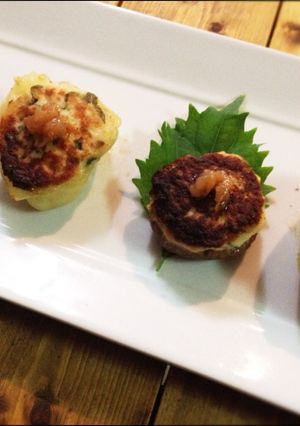 鶏ひき肉で☆白ピーマン&しいたけ肉詰め-レシピのメイン写真