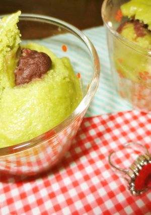 まっちゃ餡と豆腐の蒸しケーキ-レシピのメイン写真