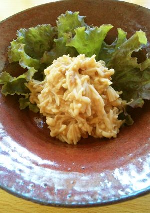 蜂蜜梅と黄な粉でエノキ和風ディップ-レシピのメイン写真