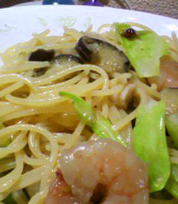エビとキャベツのパスタ～なすを添えて-レシピのメイン写真