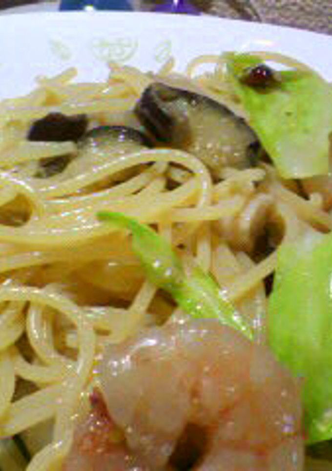 エビとキャベツのパスタ～なすを添えて-レシピのメイン写真