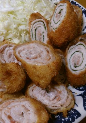 1口ロールカツ、しそ風味、梅風味-レシピのメイン写真