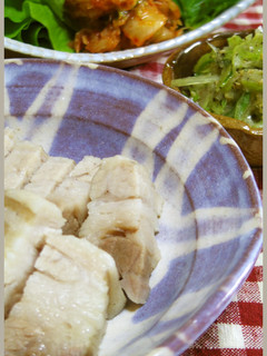 男の韓国料理@緑茶で茹で豚柔らかポッサム-レシピのメイン写真