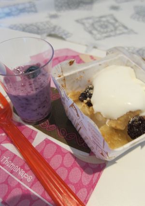子供と一緒に！梨とリンゴのクランブル♪-レシピのメイン写真