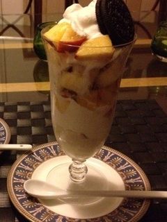 桃とバナナのパフェ-レシピのメイン写真