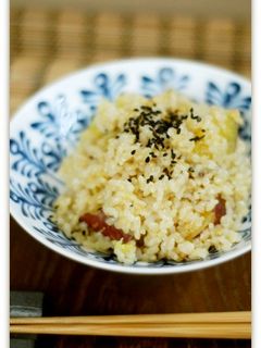 圧力鍋で炊く玄米さつま芋ご飯-レシピのメイン写真