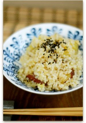 圧力鍋で炊く玄米さつま芋ご飯-レシピのメイン写真