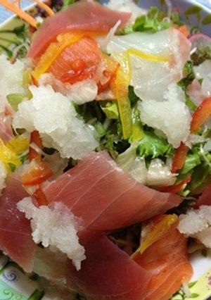 お刺身とおろしdeイタリアンサラダ-レシピのメイン写真