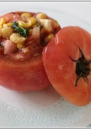 彩りコーンでトマトのカップサラダ☆-レシピのメイン写真