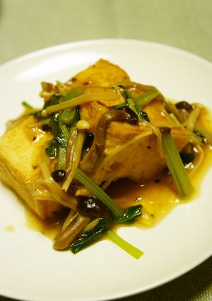 厚揚げのバターソテー野菜あん-レシピのメイン写真