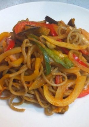 野菜たっぷり♪銀不老そばナポリタン-レシピのメイン写真