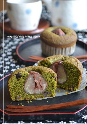 栗の渋皮煮の抹茶パウンドケーキ-レシピのメイン写真