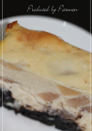 梨　水切りヨーグルトチーズケーキ-レシピのメイン写真