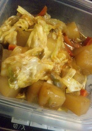 オイスターこんにゃく野菜炒め-レシピのメイン写真