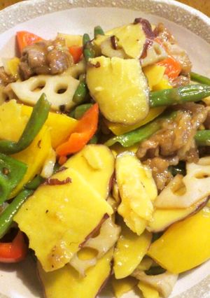 彩り野菜の根菜炒め-レシピのメイン写真