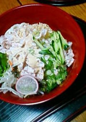 簡単だよ！ぶたしゃぶ＆サラダうどん♪-レシピのメイン写真