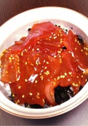3つの調味料で！マグロの漬け丼(^-^)-レシピのメイン写真