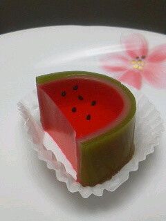 すいかの和菓子-レシピのメイン写真