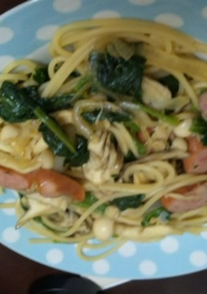ほうれん草とウィンナの和風パスタ-レシピのメイン写真