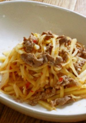 牛肉と新しょうがと細切り筍の炒め物-レシピのメイン写真