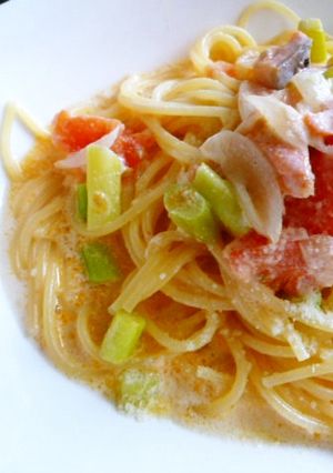 サーモンのクリームパスタ-レシピのメイン写真