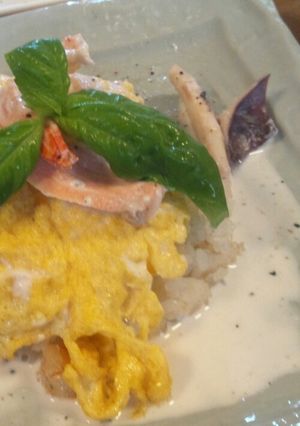 魚介のクリームオムライス♪-レシピのメイン写真