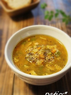 押し麦のカレースープ✿たっぷり生姜風味-レシピのメイン写真