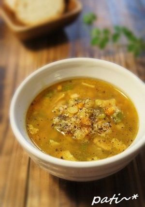押し麦のカレースープ✿たっぷり生姜風味-レシピのメイン写真