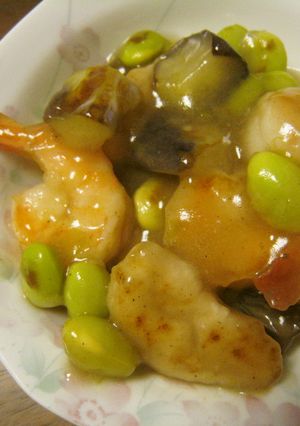 ささみと枝豆の彩炒め-レシピのメイン写真