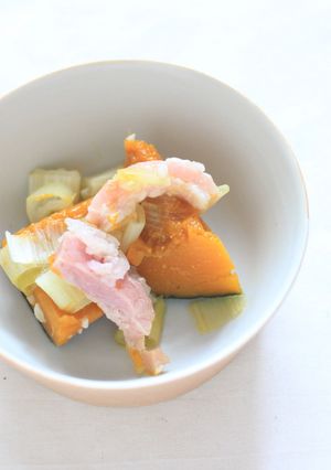 かぼちゃとベーコンの塩麹煮。-レシピのメイン写真