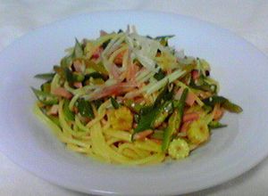 夏野菜のジンジャーソイソースのパスタ-レシピのメイン写真