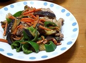 なす・ピーマン・豚肉・ニンジンの味噌炒め-レシピのメイン写真