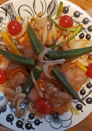 鶏もも肉の彩り南蛮漬け-レシピのメイン写真