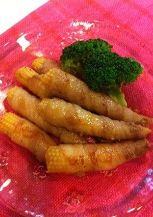 ヤングコーンの豚バラ巻き♪-レシピのメイン写真