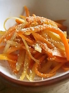 たくあんとにんじんのピリ辛めんつゆ炒め-レシピのメイン写真