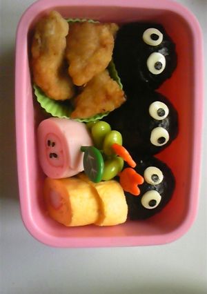 キャラ弁 簡単まっくろくろすけ-レシピのメイン写真