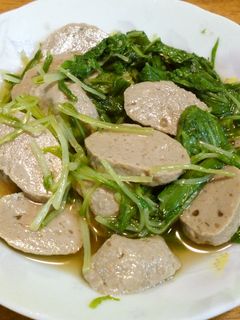 簡単つみれとみず菜の煮物-レシピのメイン写真