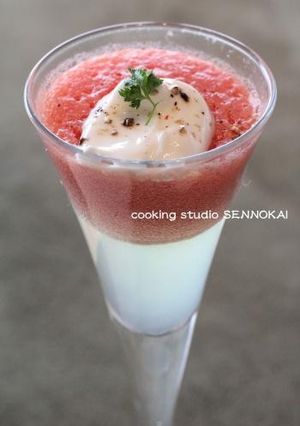 トマトとヨーグルトの冷製フルフルゼリー☆-レシピのメイン写真