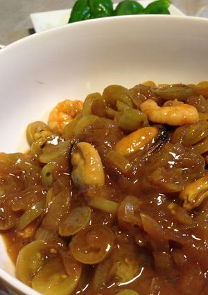 シーフードカレーを青いトマトで-レシピのメイン写真